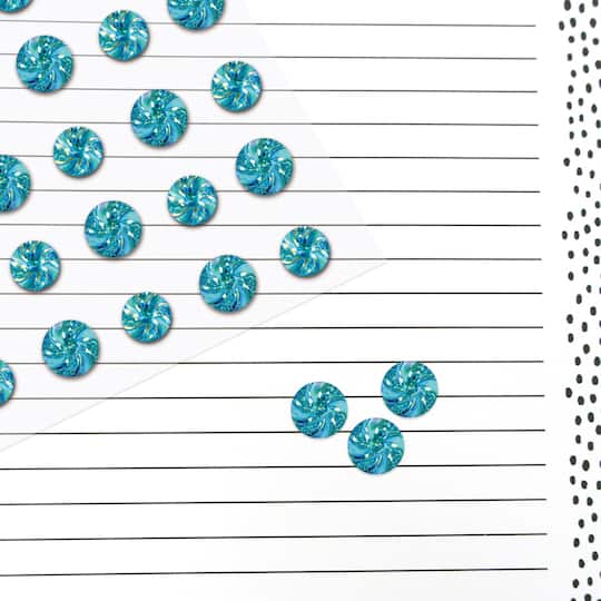 Aqua Iridescent Bling Pinwheel Stickers By Recollections™